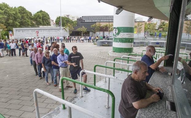 Colas, este lunes en el Sardinero.