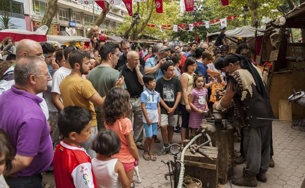 El mercado romano, en la Alameda de Oviedo, el año pasado.