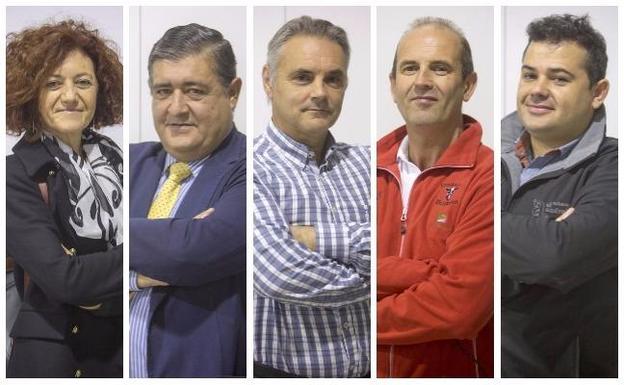 De izquierda a derecha, Ana Villar, Álvaro Ortiz, Gaspar Anabitarte, Ivón Entrecanales y José Ángel Saiz. /