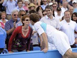 Andy Murray celebró con su madre la victoria./AFP/
