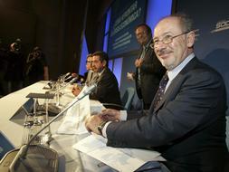 El ex director gerente del FMI, Rodrigo Rato, hoy, en Santander./Celedonio/