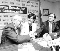 De izquierda a derecha, Ruiz, Gorostiaga y Pascual. / B. MORENO/