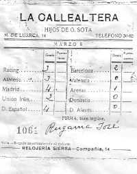Un boleto de la Liga 31-32. / DM/