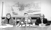 De izquierda a derecha, Maldonado, Pérez y Corniero. / M. DE LAS CUEVAS/