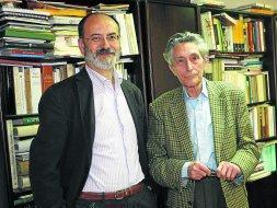Joaquín González Echegaray (derecha) y José Luis Casado Soto. / SANE/