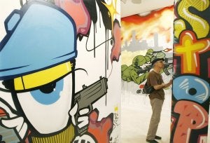 Imagen de la muestra 'Grafitti', celebrada hace dos años, una de las primeras del MeBas. ::
E. COBO/