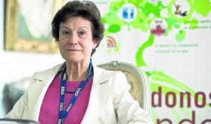 Manuela Juárez, poco antes de empezar el videochat con EL DIARIO MONTAÑÉS. ::
ALBERTO SAINZ/