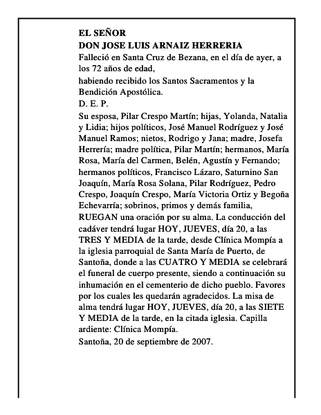 DON JOSE LUIS ARNAIZ HERRERIA