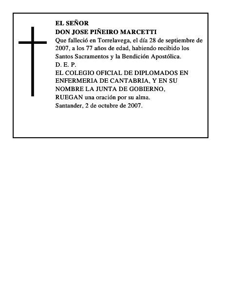 DON JOSE PIÑEIRO MARCETTI