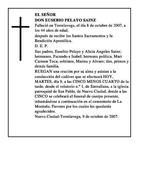 DON EUSEBIO PELAYO SAINZ