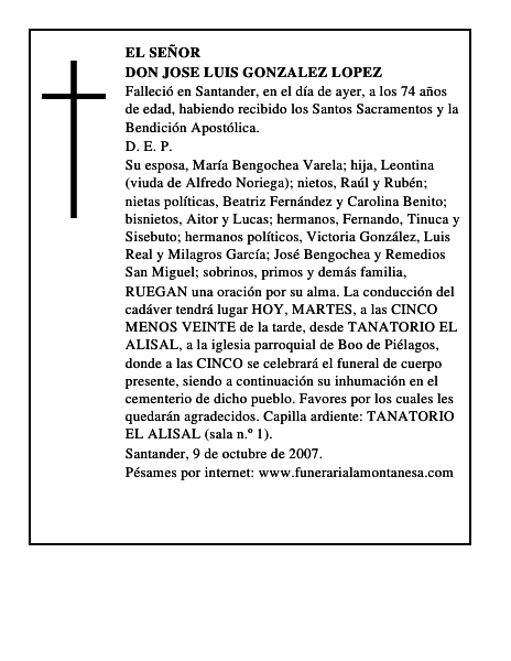 DON JOSE LUIS GONZALEZ LOPEZ