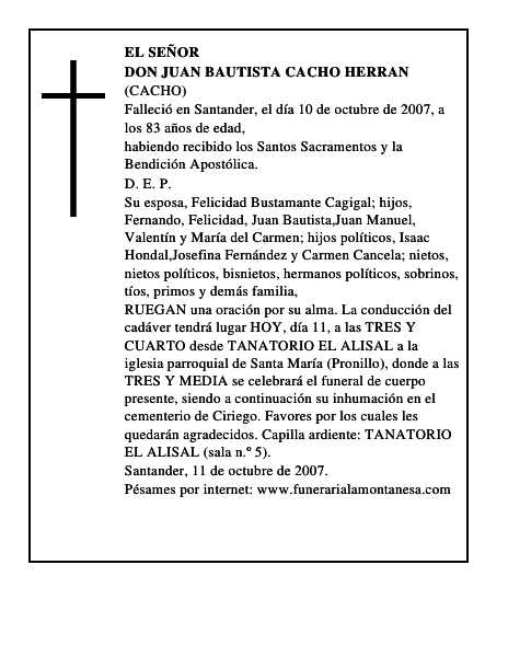 DON JUAN BAUTISTA CACHO HERRAN