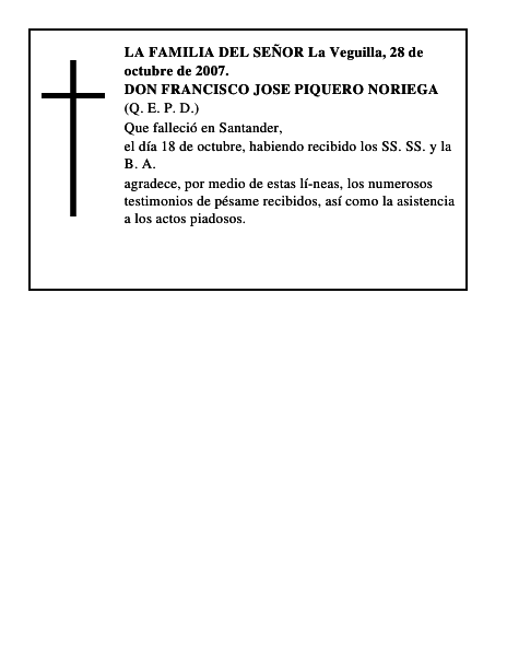 DON FRANCISCO JOSE PIQUERO NORIEGA