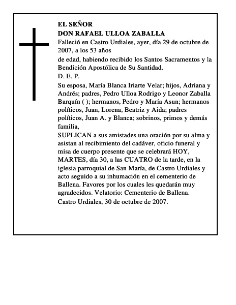 DON RAFAEL ULLOA ZABALLA