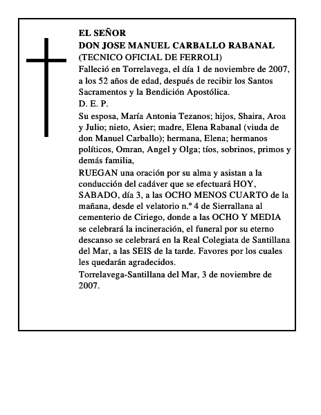 DON JOSE MANUEL CARBALLO RABANAL