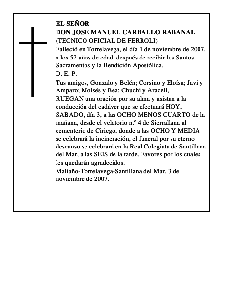 DON JOSE MANUEL CARBALLO RABANAL