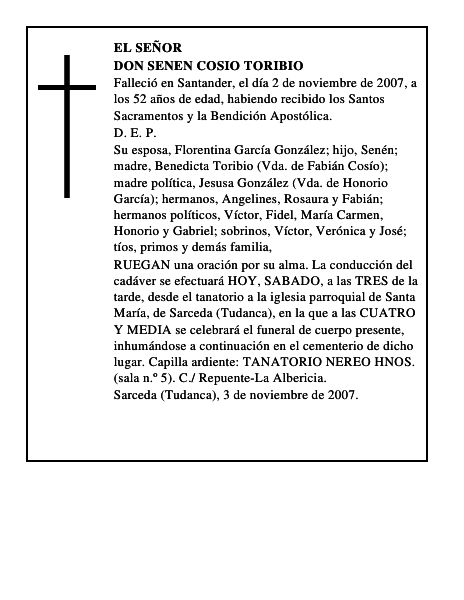 DON SENEN COSIO TORIBIO