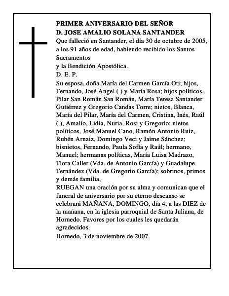 D. JOSE AMALIO SOLANA SANTANDER