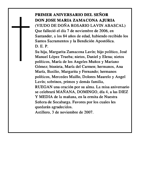 DON JOSE MARIA ZAMACONA AJURIA