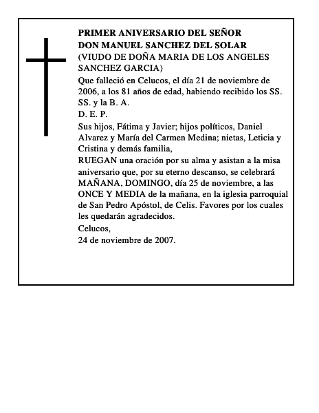DON MANUEL SANCHEZ DEL SOLAR
