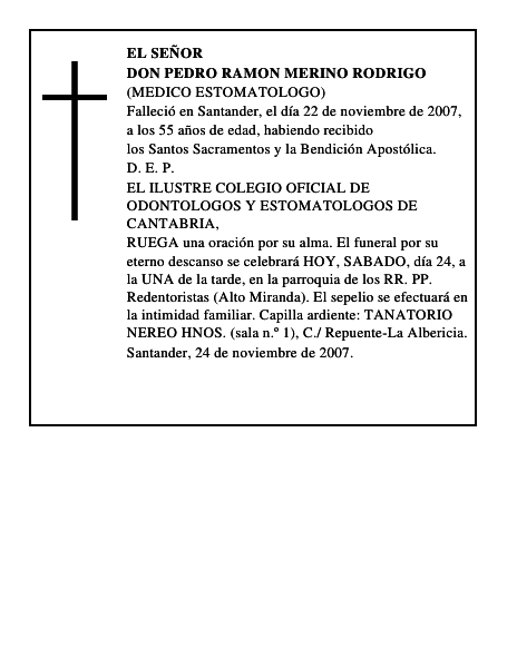 DON PEDRO RAMON MERINO RODRIGO