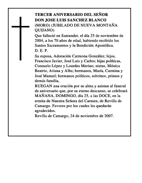 DON JOSE LUIS SANCHEZ BLANCO