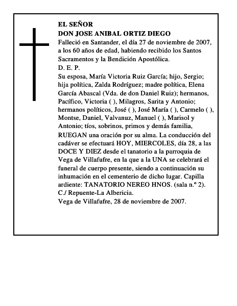 DON JOSE ANIBAL ORTIZ DIEGO