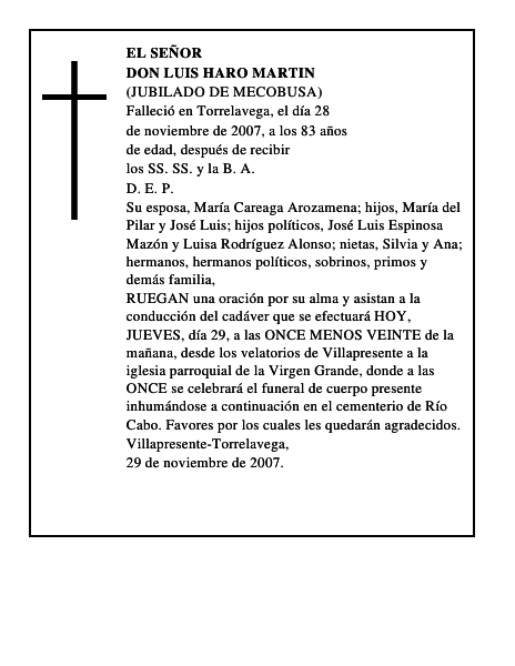 DON LUIS HARO MARTIN