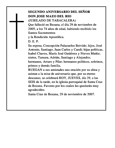 DON JOSE MAZO DEL RIO