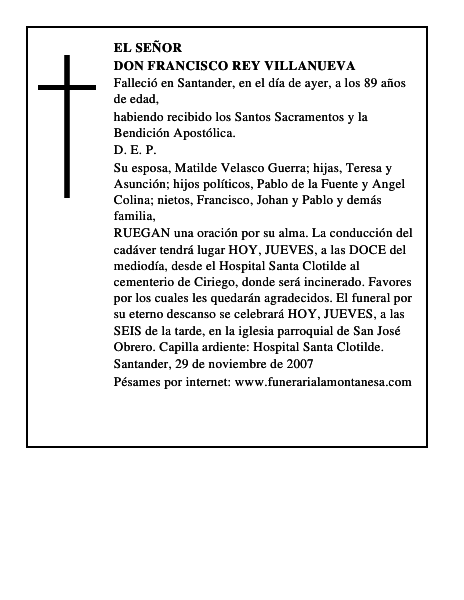 DON FRANCISCO REY VILLANUEVA