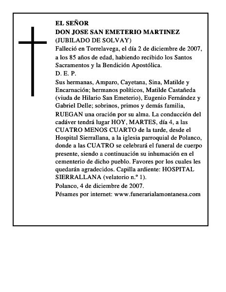 DON JOSE SAN EMETERIO MARTINEZ