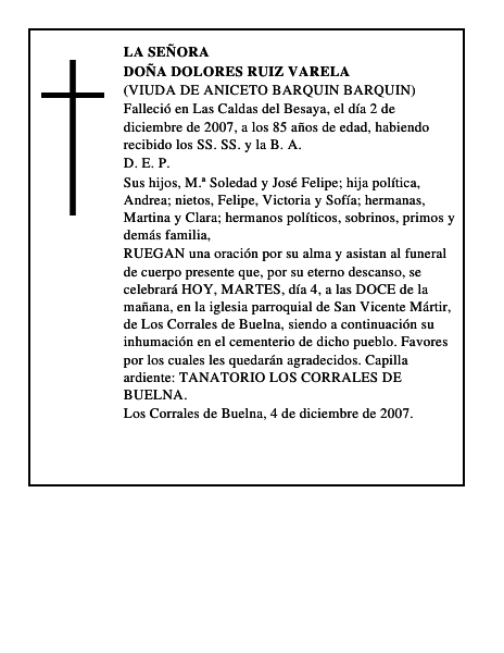 DOÑA DOLORES RUIZ VARELA