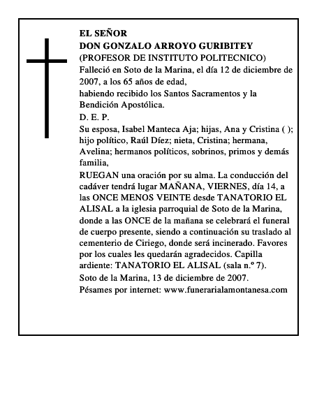 DON GONZALO ARROYO GURIBITEY