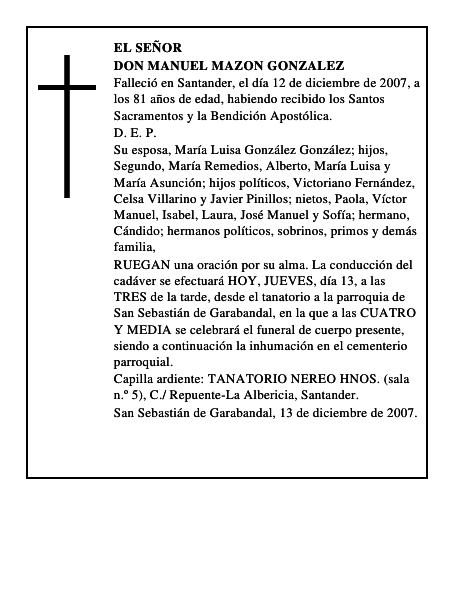 DON MANUEL MAZON GONZALEZ