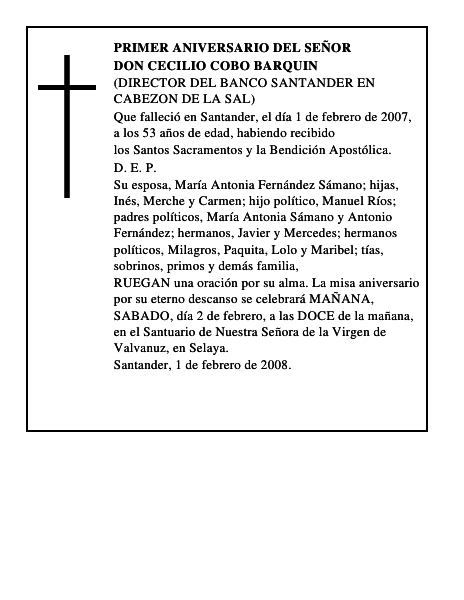 DON CECILIO COBO BARQUIN