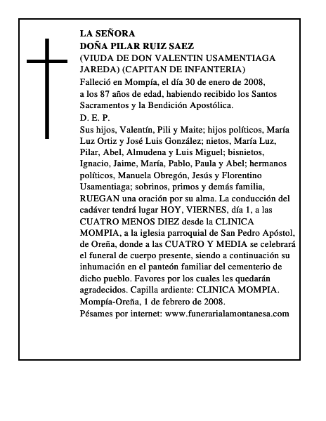 DOÑA PILAR RUIZ SAEZ