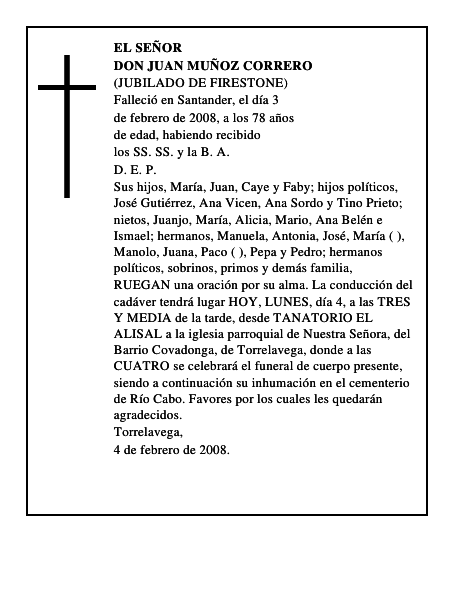 DON JUAN MUÑOZ CORRERO