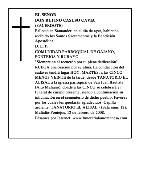 DON RUFINO CASUSO CAVIA