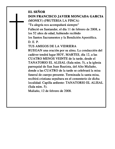 DON FRANCISCO JAVIER MONCADA GARCIA