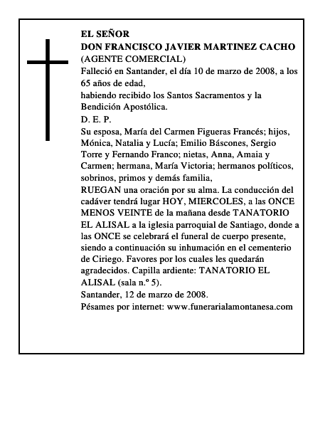 DON FRANCISCO JAVIER MARTINEZ CACHO