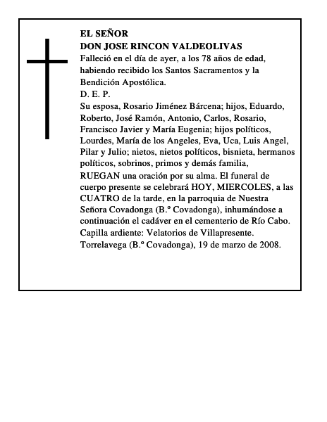 DON JOSE RINCON VALDEOLIVAS