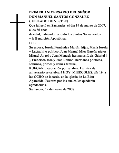DON MANUEL SANTOS GONZALEZ