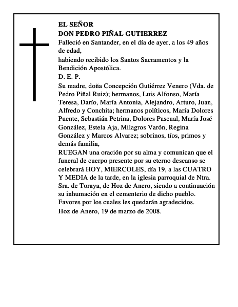 DON PEDRO PIÑAL GUTIERREZ