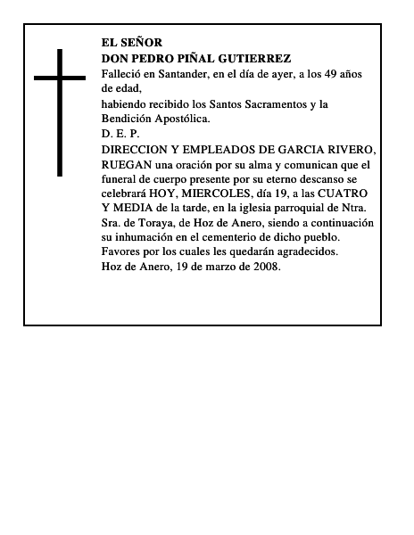 DON PEDRO PIÑAL GUTIERREZ