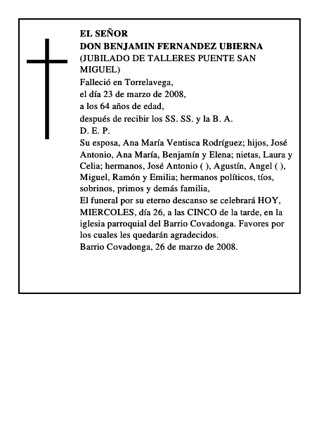 DON BENJAMIN FERNANDEZ UBIERNA