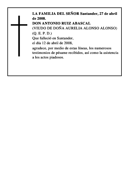 DON ANTONIO RUIZ ABASCAL