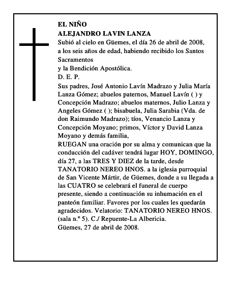 ALEJANDRO LAVIN LANZA