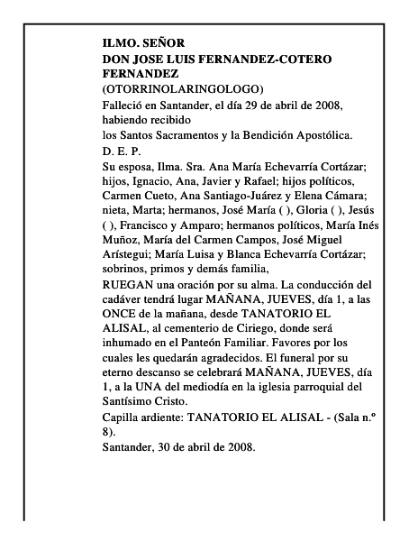 DON JOSE LUIS FERNANDEZ-COTERO FERNANDEZ