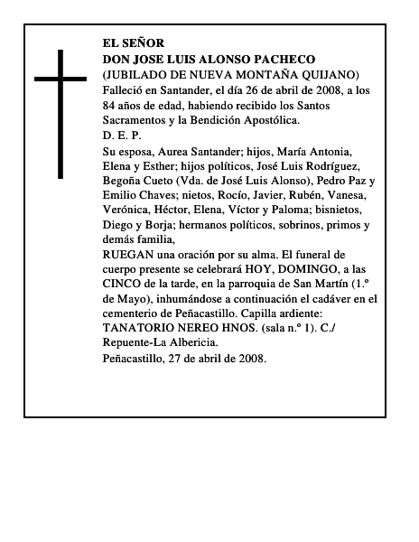 DON JOSE LUIS ALONSO PACHECO