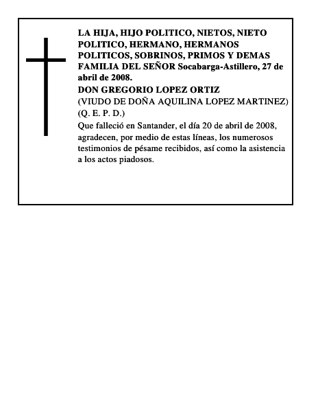 DON GREGORIO LOPEZ ORTIZ